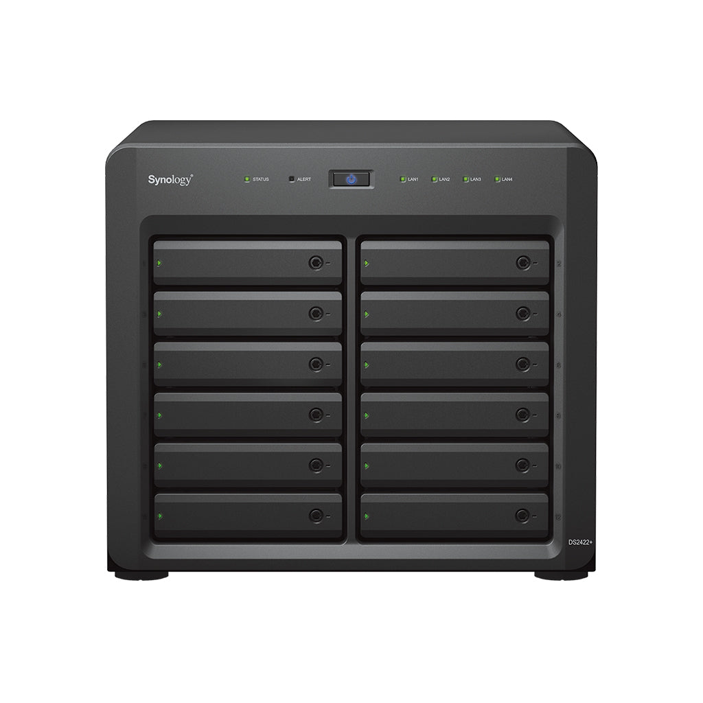 Synology DiskStation DS2422+ NAS/storage server Tower AMD Ryzen V1500B 4 GB DDR4 DiskStation Manager Black