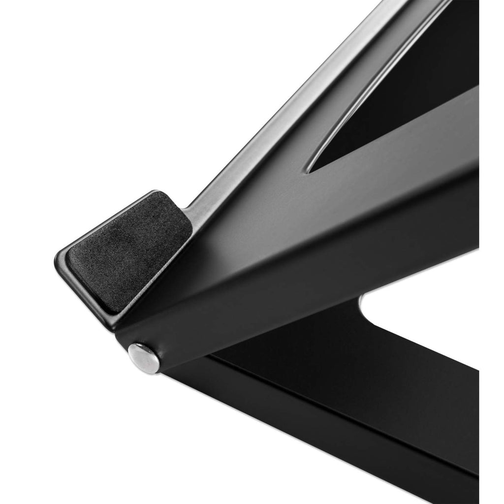 Manhattan Laptop and Tablet Stand, Adjustable (5 positions), Suitable for all tablets and laptops up to 15.6", Portable and Lightweight, Steel, Black, Lifetime Warranty