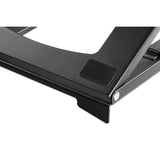 Manhattan Laptop and Tablet Stand, Adjustable (5 positions), Suitable for all tablets and laptops up to 15.6", Portable and Lightweight, Steel, Black, Lifetime Warranty