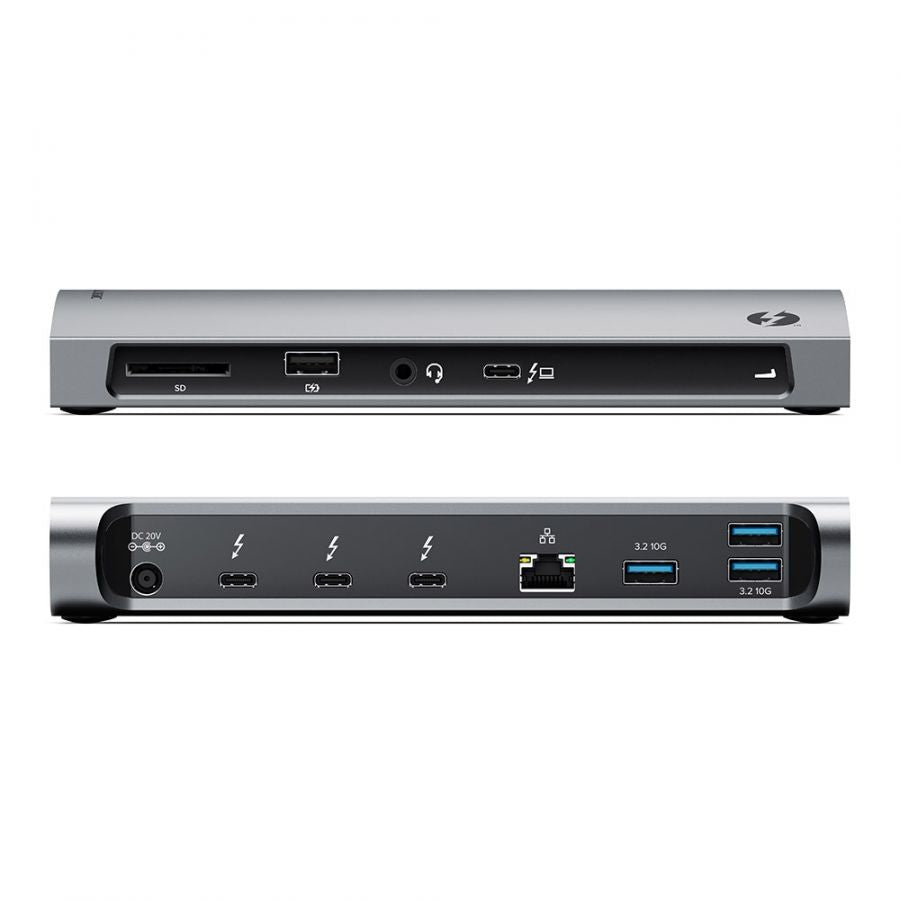 ALOGIC TB4D3TB laptop dock/port replicator Wired Thunderbolt 4 Black