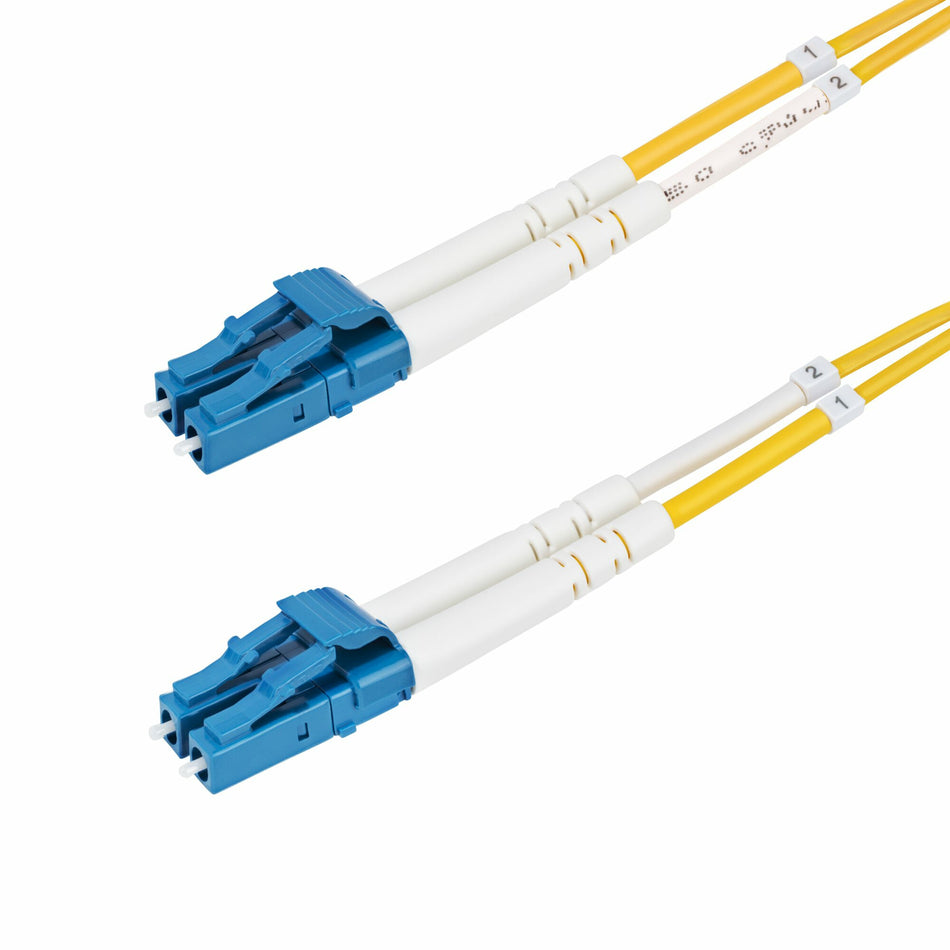 StarTech.com 10m (32.8ft) LC to LC (UPC) OS2 Single Mode Duplex Fiber Optic Cable, 9/125µm, 100G, Bend Insensitive, Low Insertion Loss - LSZH Fiber Jumper Cord