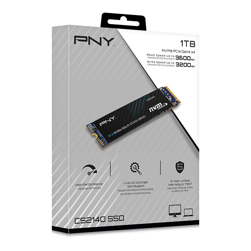 PNY CS2140 1 TB M.2 PCI Express 4.0 NVMe 3D NAND