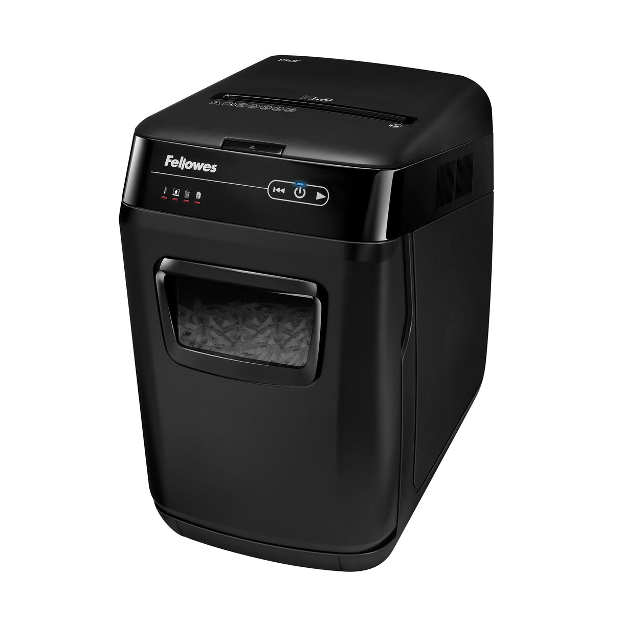 Fellowes Paper Shredder 150 Sheet Auto Feed Cross Cut Shredder AutoMax 150C Shredder with 32 Litre Bin High Security P4