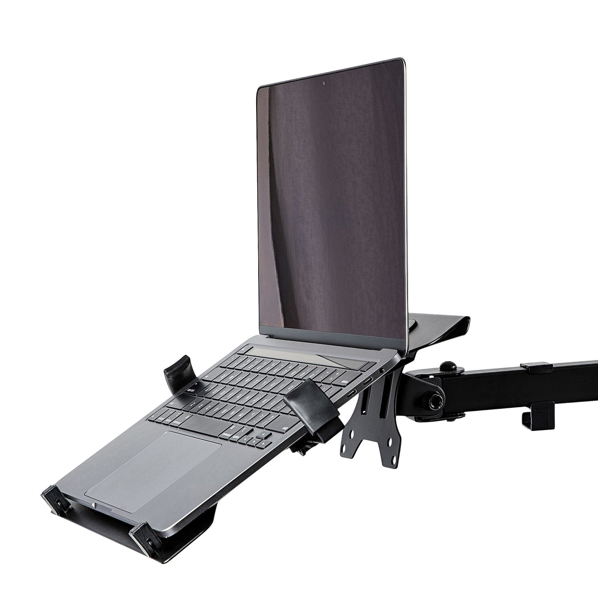 StarTech.com VESA Laptop Tray - Adjustable Monitor Arm Laptop Tray Secures Notebooks (4.5kg / 9.9lb) - 75x75 & 100x100 VESA Mount Holes - Ventilated - For Monitor Desk Mounts/Stands