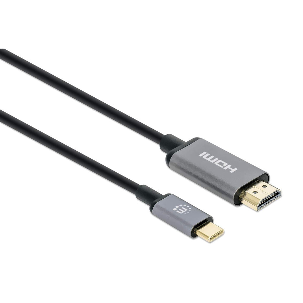 Manhattan USB-C to HDMI Cable, 4K@30Hz, 2m, Black, Equivalent to CDP2HD2MBNL, Male to Male, Three Year Warranty, Polybag