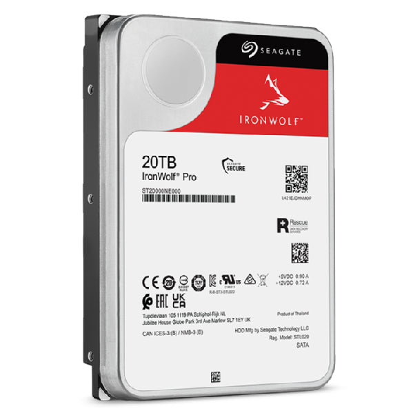 Seagate IronWolf Pro ST20000NT001 internal hard drive 20 TB 7200 RPM 256 MB 3.5"