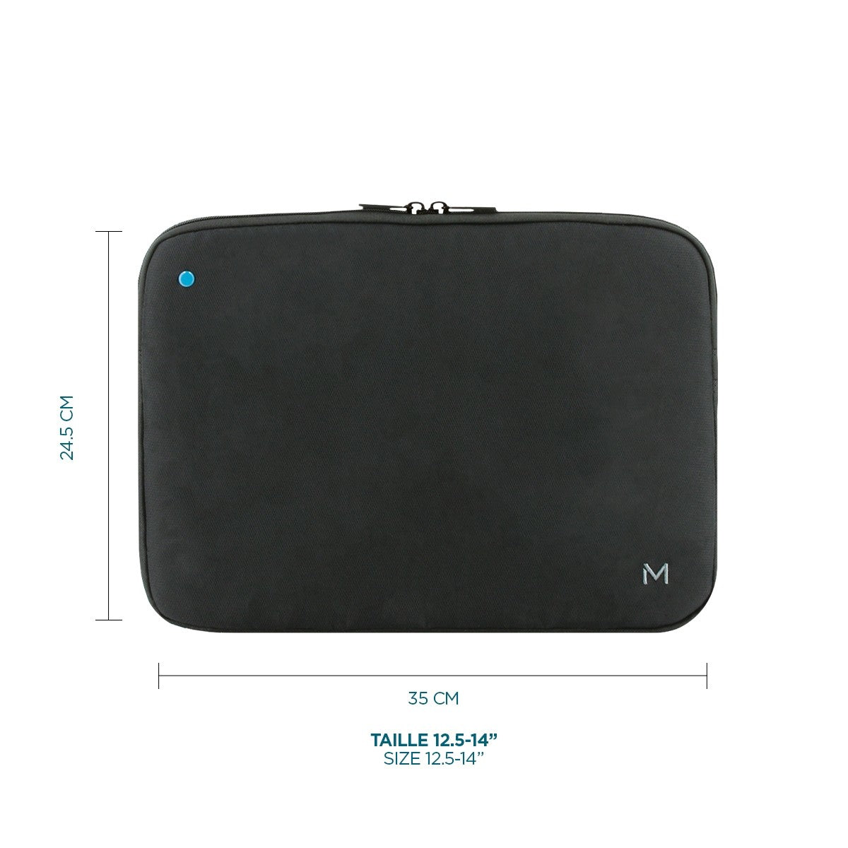 Mobilis 003065 laptop case 35.6 cm (14") Sleeve case Black