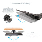 StarTech.com Under Desk Keyboard Tray - Full Motion & Height Adjustable Keyboard and Mouse Tray, 10"x26" Platform - Ergonomic Desk Mount Computer Keyboard Tray with Mouse Pad & Wrist Rest