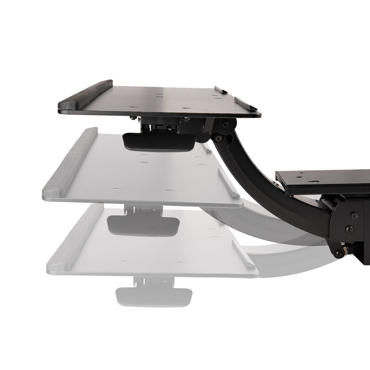 StarTech.com Under Desk Keyboard Tray - Full Motion & Height Adjustable Keyboard and Mouse Tray, 10"x26" Platform - Ergonomic Desk Mount Computer Keyboard Tray with Mouse Pad & Wrist Rest