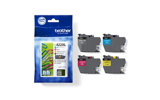 Brother LC-422XLVALDR Ink cartridge multi pack high-capacity Bk,C,M,Y Blister 3000pg + 3x1500pg Pack=4 for Brother MFC-J 5340