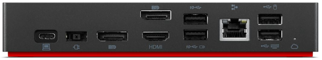 Lenovo 40B20135UK laptop dock/port replicator Wired USB 3.2 Gen 1 (3.1 Gen 1) Type-A + Type-C Black