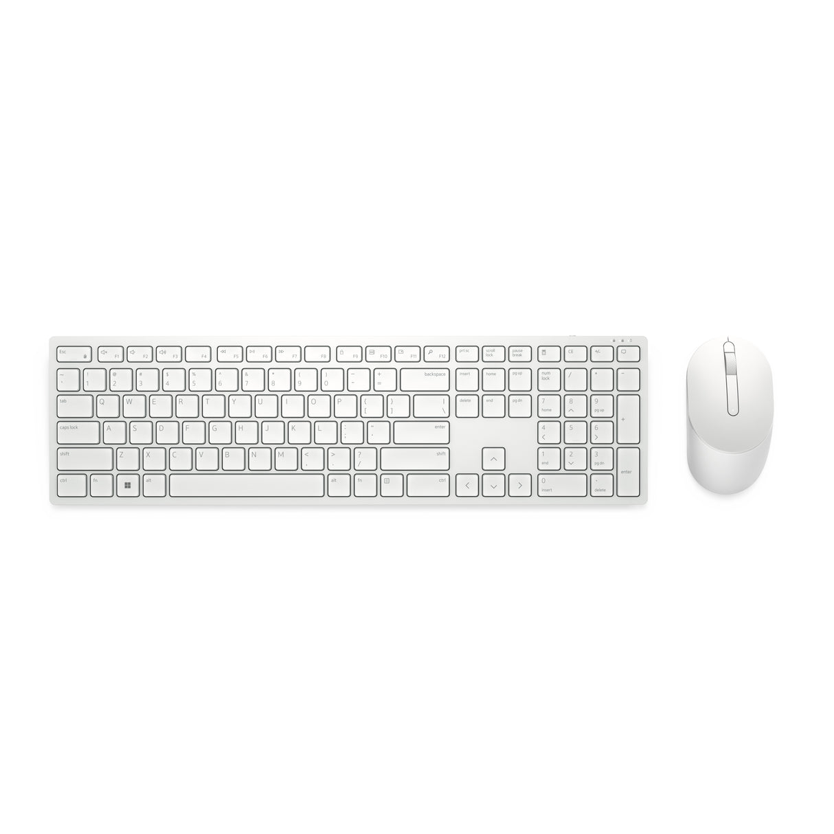 DELL KM5221W-WH keyboard Mouse included Office RF Wireless QWERTY UK International White