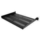 StarTech.com 1U Server Rack Shelf - Universal Vented Rack Mount Cantilever Tray for 19" Network Equipment Rack & Cabinet - Durable Design - Weight Capacity 55lb/25kg - 12" Deep Shelf, Black