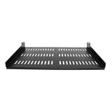 StarTech.com 1U Server Rack Shelf - Universal Vented Rack Mount Cantilever Tray for 19" Network Equipment Rack & Cabinet - Durable Design - Weight Capacity 55lb/25kg - 12" Deep Shelf, Black