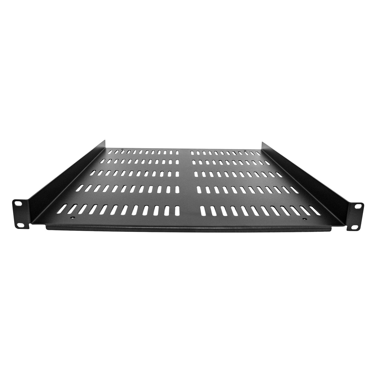 StarTech.com 1U Server Rack Shelf - Universal Vented Rack Mount Cantilever Tray for 19" Network Equipment Rack & Cabinet - Durable Design - Weight Capacity 55lb/25kg - 20" Deep Shelf, Black