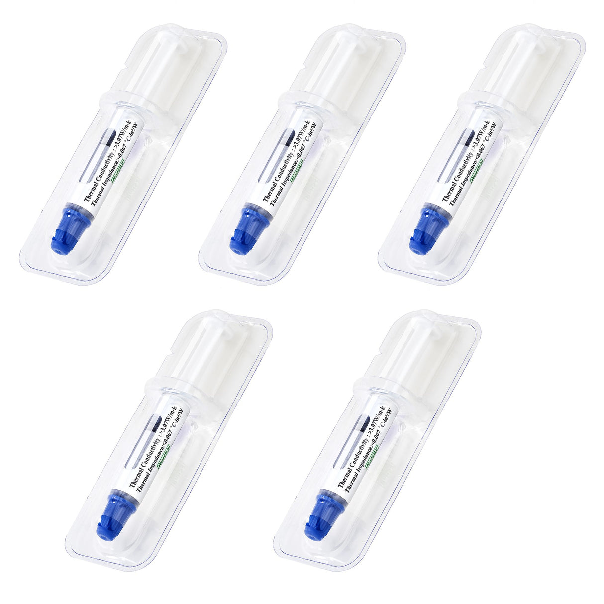 StarTech.com Thermal Paste, Pack of 5 Re-sealable Syringes (1.5g / each), Metal Oxide Compound, CPU Heat Sink Thermal Grease Paste