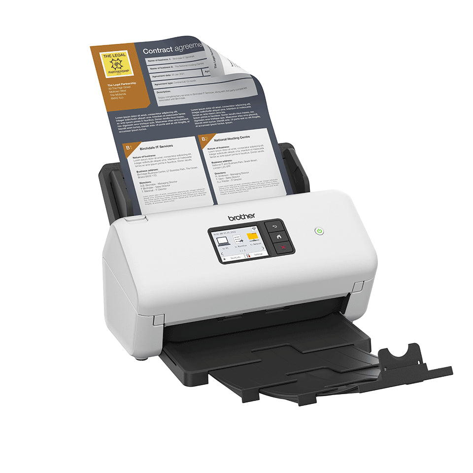 Brother ADS-4500W ADF scanner 600 x 600 DPI A4 Black, White