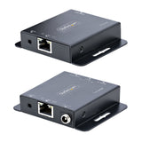 StarTech.com 4K HDMI Extender over CAT6/CAT5 Ethernet Cable, 4K 30Hz or 1080p 60Hz Video Extender, HDMI over Ethernet Cable, HDMI Transmitter and Receiver Kit, IR Remote Control