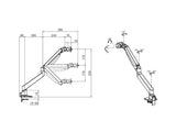 Multibrackets M Gaslift Arm Samsung G9 Single Black