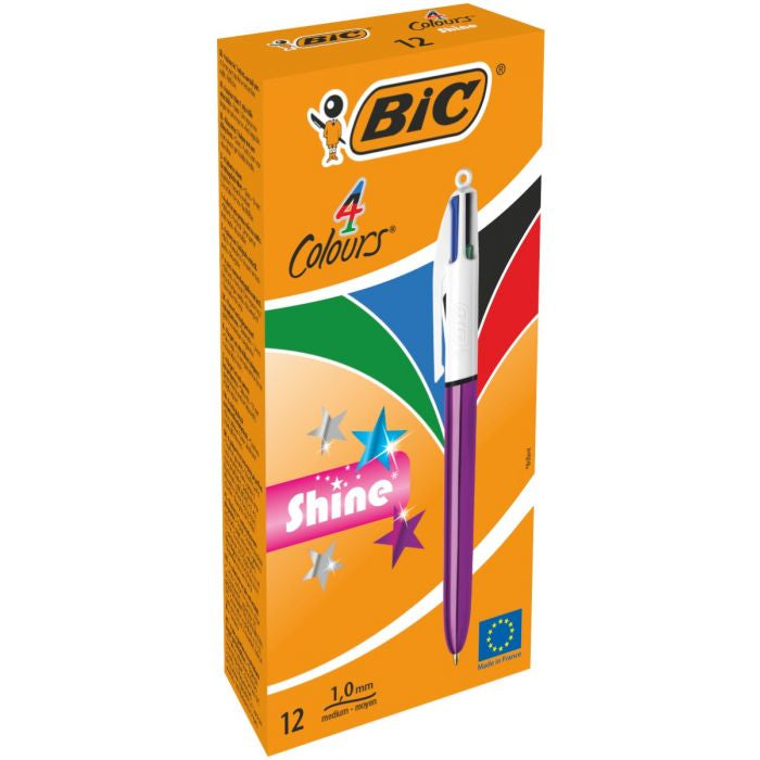 BIC 982876 ballpoint pen Black, Blue, Green, Red Multifunction ballpoint pen 12 pc(s)