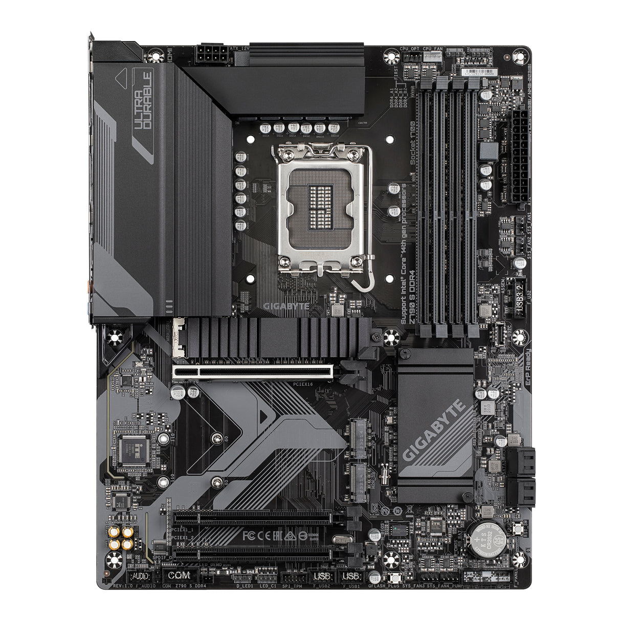 Gigabyte Z790 S DDR4 Motherboard - Supports Intel Core 14th CPUs, 8+1+1 Phases Digital VRM, up to 5333MHz DDR4, 3xPCIe 4.0 M.2, 2.5GbE LAN , USB 3.2 Gen 2