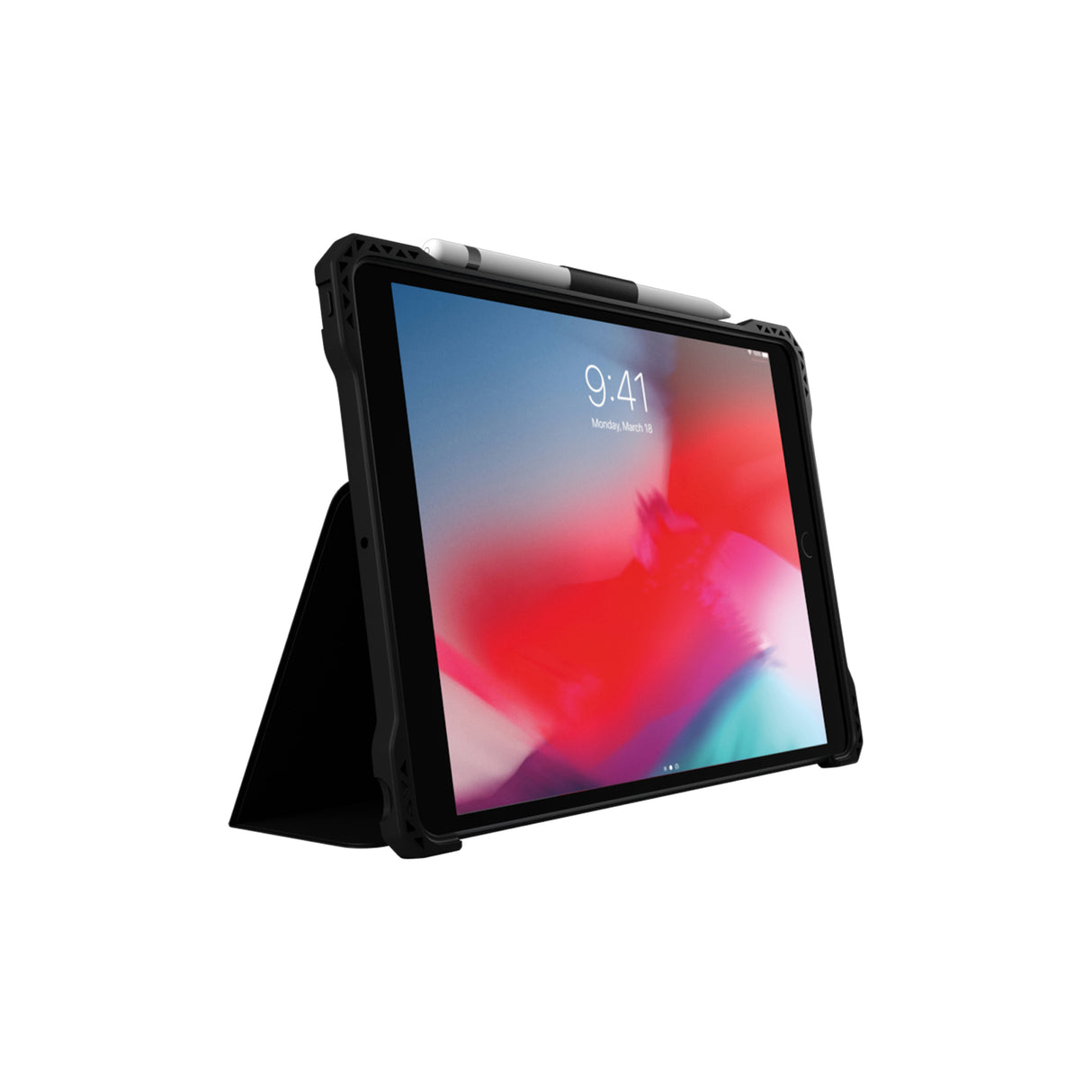 MAXCases Extreme Folio-X2 for iPad 9 (7/8) 10.2" (2021) (Black-New Wipeable Material) (Black)