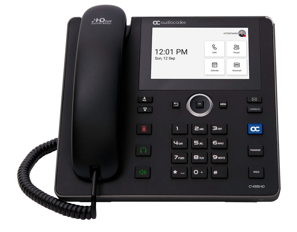 AudioCodes Teams C455HD IP-Phone PoE GbE black