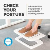 Fellowes Foot Rest Under Desk - Hana LT Foot Support Ergonomic Foot Rest - Foot Rest Stool for Office & Home Use - White