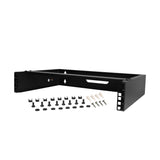 StarTech.com 2U Wall Mount Network Rack - 14In. Deep (Low Profile) - 19" Patch Panel Bracket for Shallow Server, IT Equipment, Network Switches - 77lbs/35kg Weight Capacity, Black