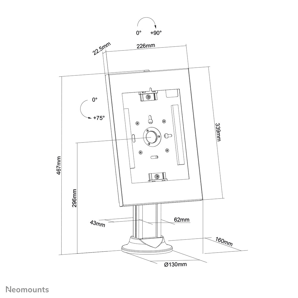 Neomounts countertop tablet holder