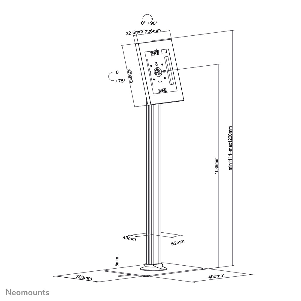 Neomounts tablet floor stand