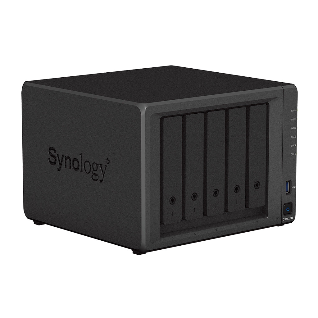 Synology DiskStation DS1522+ NAS/storage server Tower AMD Embedded R-Series SoC R1600 8 GB DDR4 DiskStation Manager Black