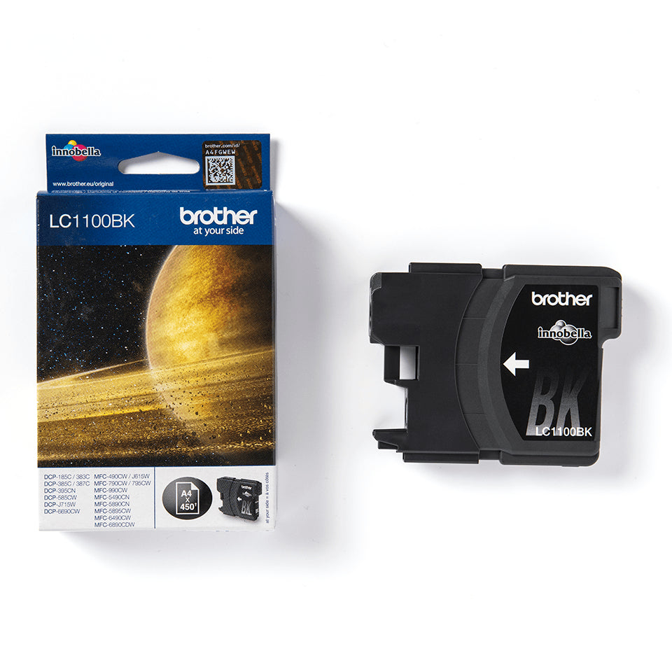 Brother LC-1100BK Ink cartridge black, 450 pages ISO/IEC 24711 9.5ml for Brother DCP 185 C/MFC 6490 C