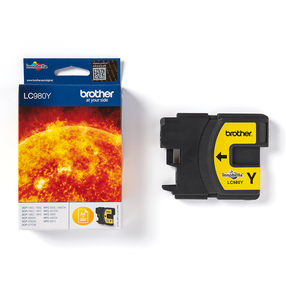 Brother LC-980Y Ink cartridge yellow, 260 pages ISO/IEC 24711 5.5ml for Brother DCP 145 C