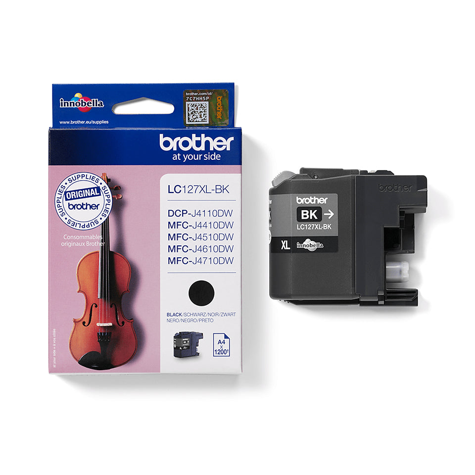 Brother LC-127XLBK Ink cartridge black, 1.2K pages ISO/IEC 24711 9ml for Brother MFC-J 4510