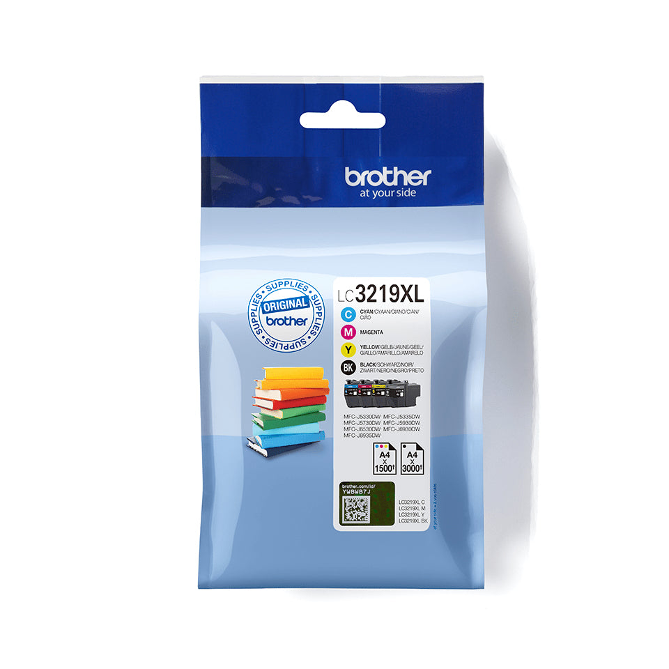 Brother LC-3219XLVALDR Ink cartridge multi pack Bk,C,M,Y Blister 3000pg + 3x1500pg Pack=4 for Brother MFC-J 5330