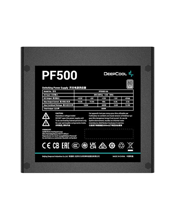 DeepCool PF500 power supply unit 500 W 20+4 pin ATX ATX Black