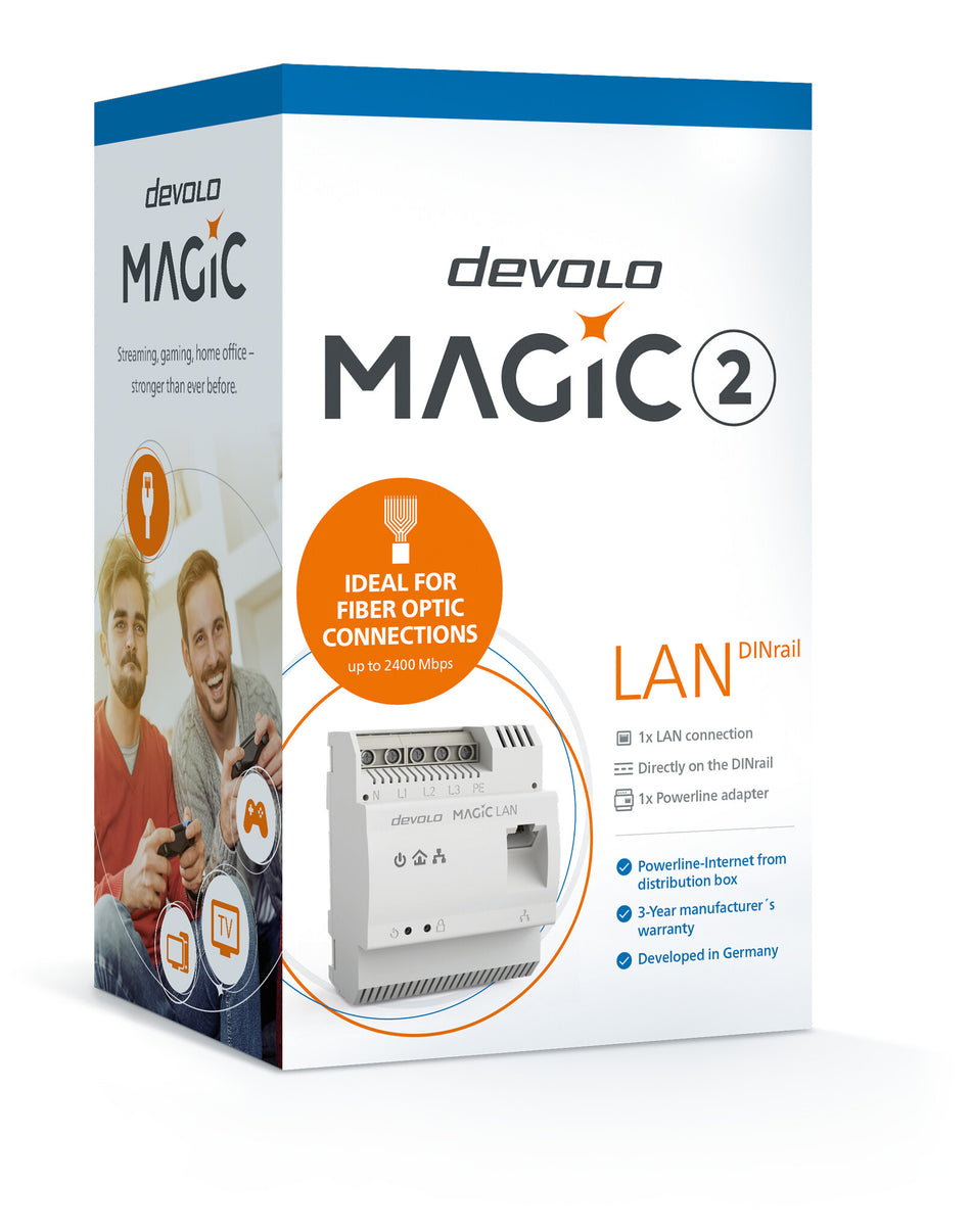 Devolo Magic 2 LAN DINrail 2400 Mbit/s Ethernet LAN White 1 pc(s)