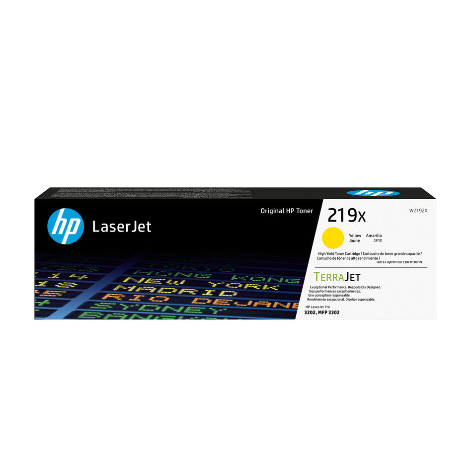 HP 219X High Yield Yellow Original LaserJet Toner Cartridge