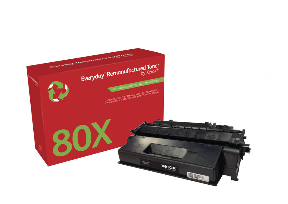 Everyday ™ Mono Remanufactured Toner by Xerox compatible with HP 80X (CF280X), High capacity