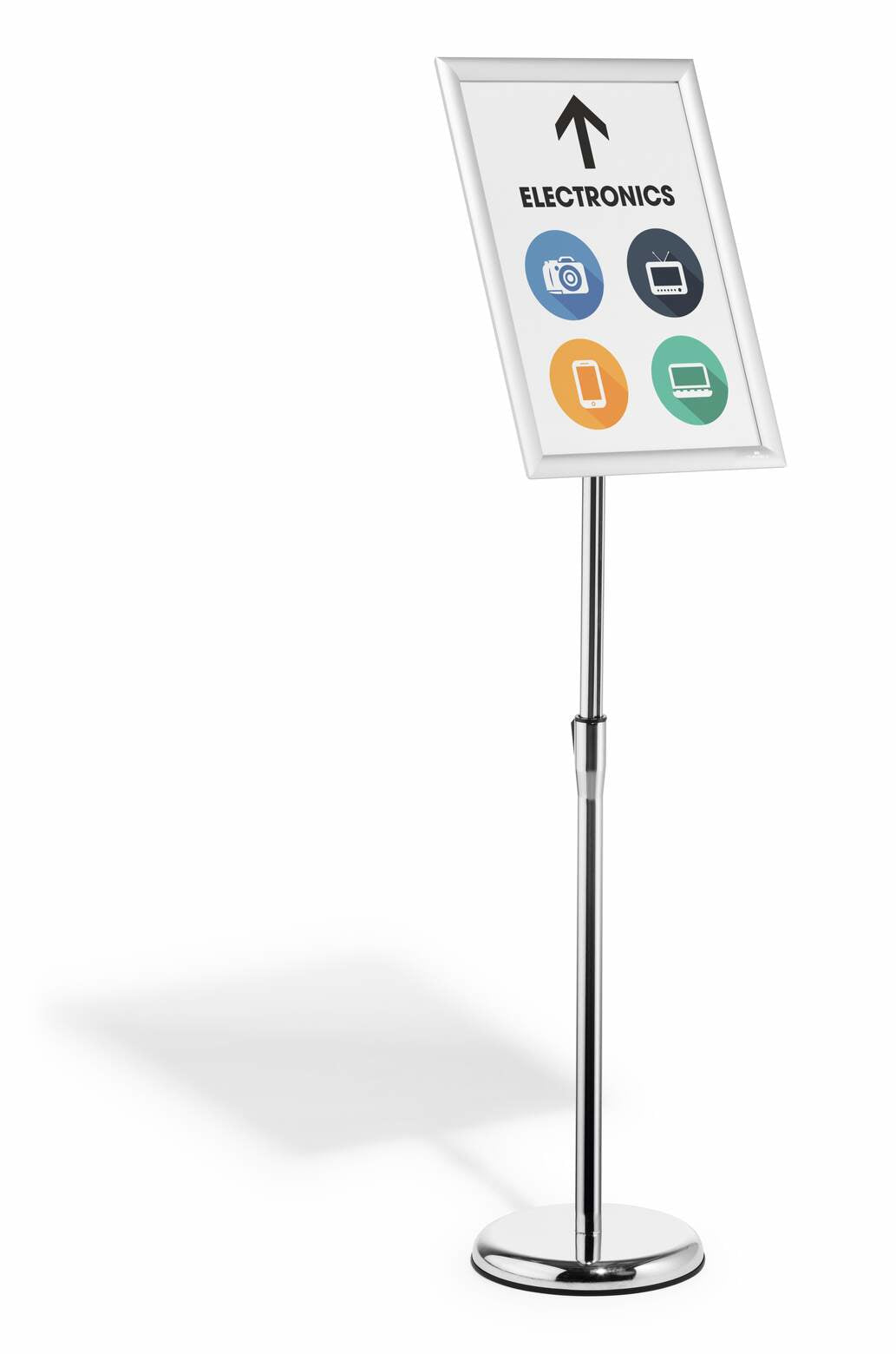 Durable 479923 sign holder/information stand A3 Aluminium, Plastic, Steel Silver