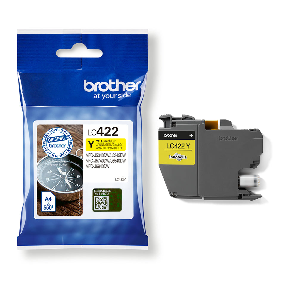 Brother LC-422Y Ink cartridge yellow, 550 pages for Brother MFC-J 5340