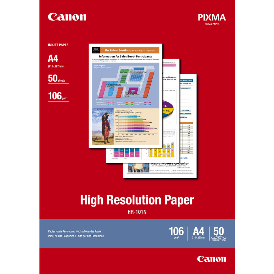 Canon HR-101N High Resolution Paper A4 - 50 Sheets