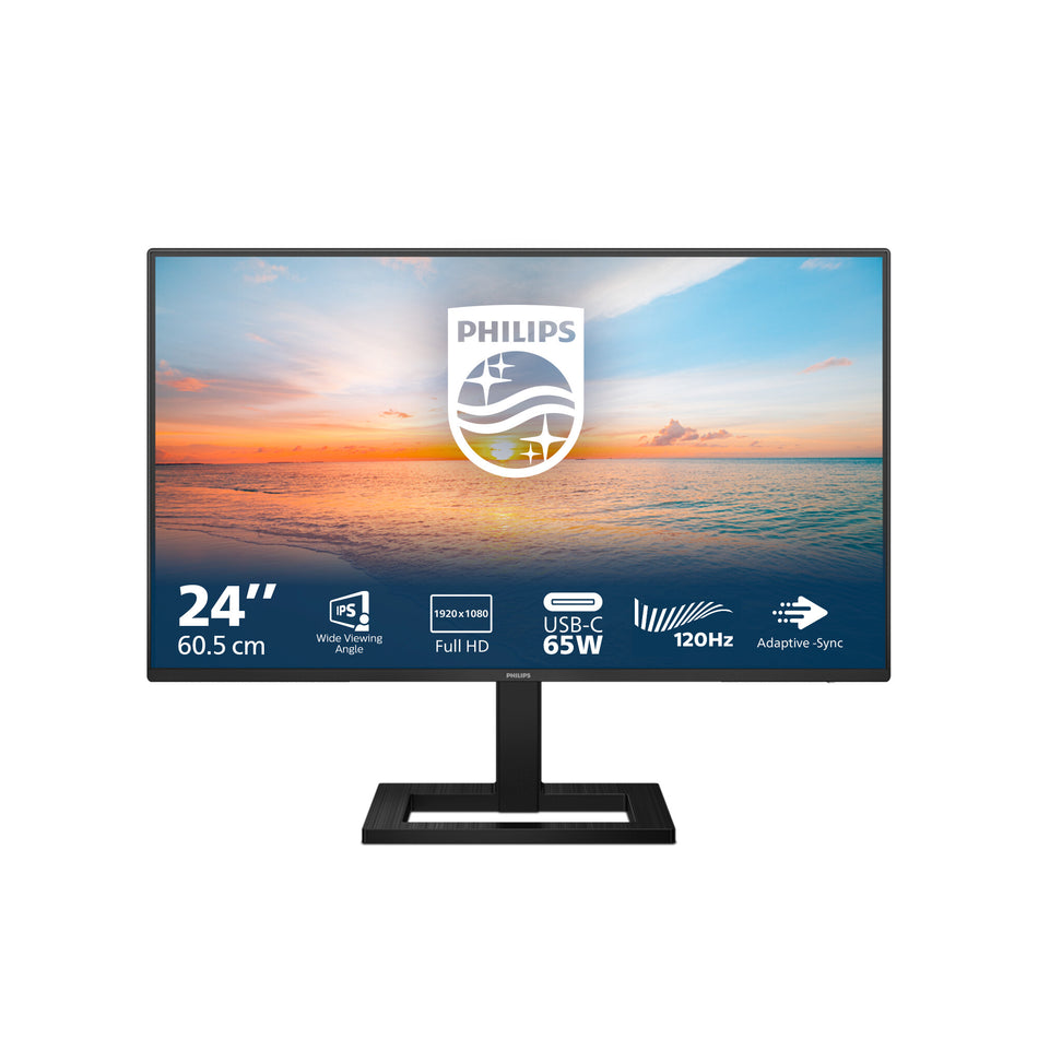 Philips 1000 series 24E1N1300AE/00 computer monitor 60.5 cm (23.8") 1920 x 1080 pixels Full HD LCD Black