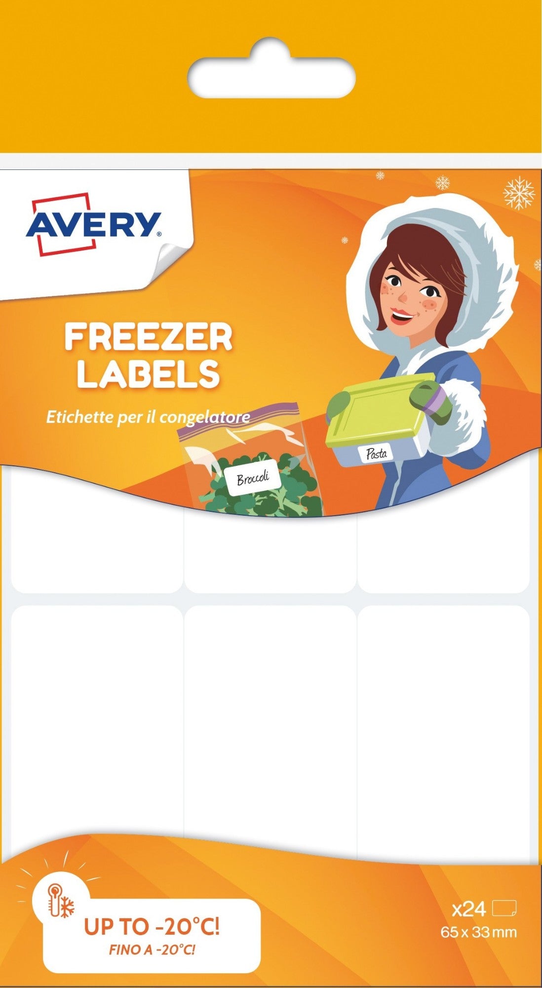 Avery CONG24-UK self-adhesive label Rectangle Permanent White 24 pc(s)