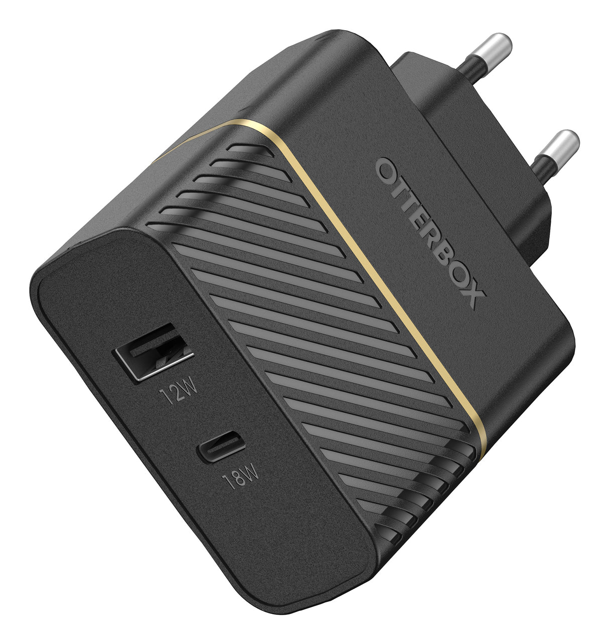 OtterBox EU Wall Charger 30W - USB-C 18W + USB-A 12W USB-PD, black