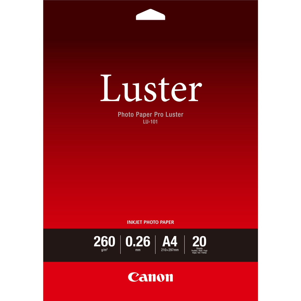 Canon LU-101 Luster Photo Paper Pro A4 - 20 Sheets