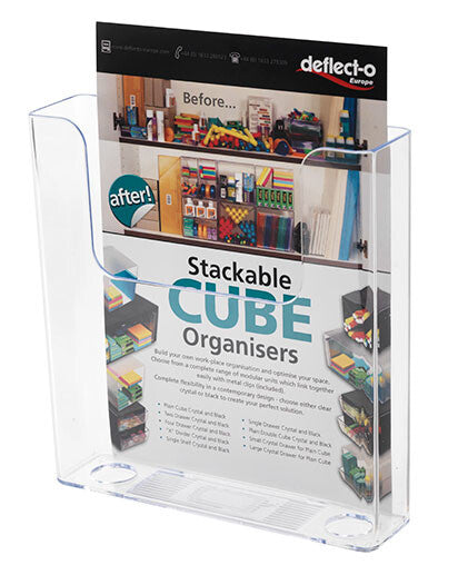 Deflecto 76301 literature rack 1 shelves Transparent