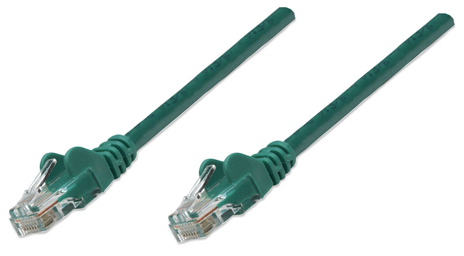 Intellinet Network Patch Cable, Cat6, 2m, Green, CCA, U/UTP, PVC, RJ45, Gold Plated Contacts, Snagless, Booted, Lifetime Warranty