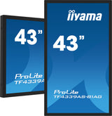 iiyama TF4339AS-B1AG Signage Display Digital signage flat panel 108 cm (42.5") LED 500 cd/m² 2.4K Ultra HD Black Touchscreen Built-in processor Android 24/7